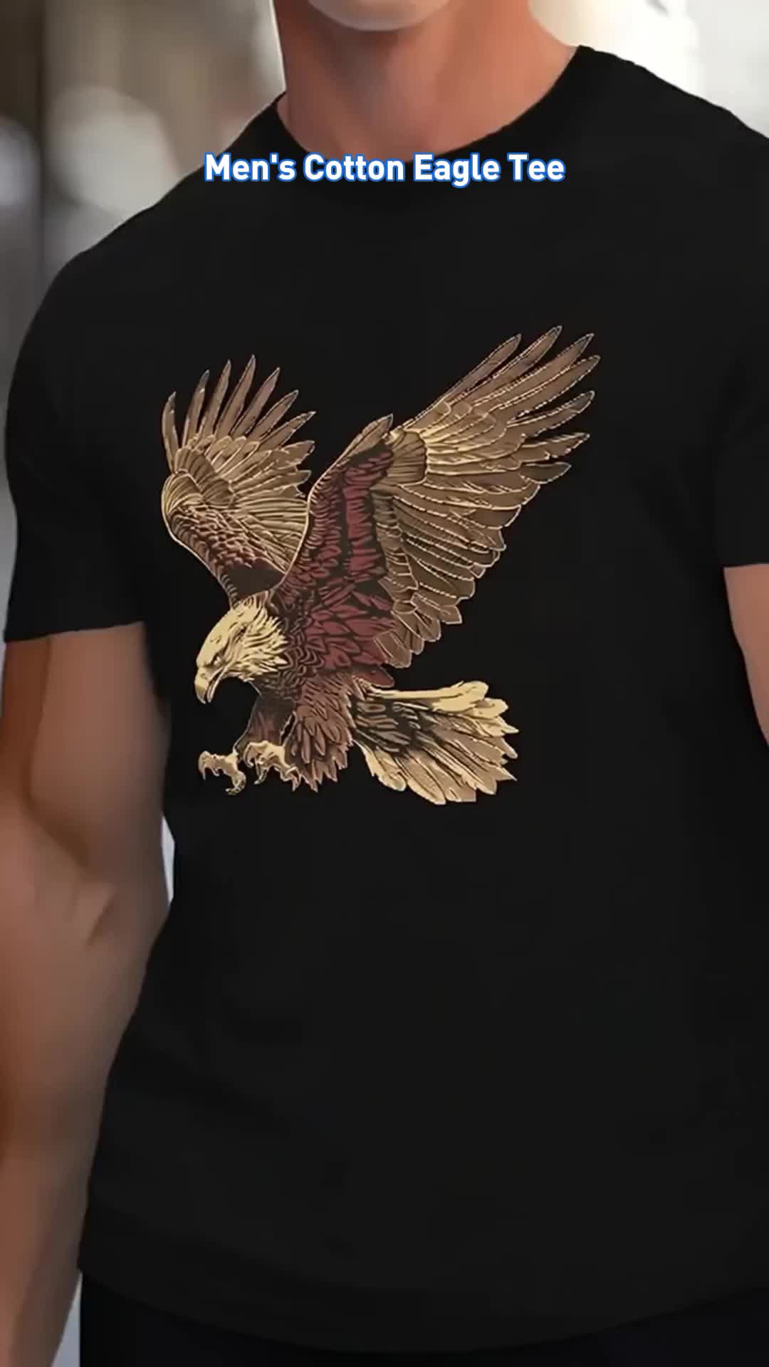 [Cotton Eagle T-Shirt] 100% Cotton Men's Casual Eagle Graphic T-Shirt | Relaxed Fit Short Sleeve Tee, Breathable Summer Essential with Bold Animal Print Design, Machine Washable Round Neck Top for Casual Attire #shirts #graphictees #tshirts #menshirt #teeshirt #tshirtdesign #mensshirts #menshirts #womenshirt #teeshirts