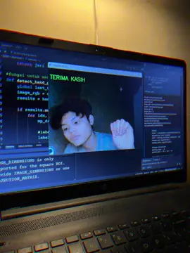 Hand Sign Language by Python🤙 izin mas hehe@Isan  #politeknikelektronikanegerisurabaya #python #vscode #program #engineeringstudent 