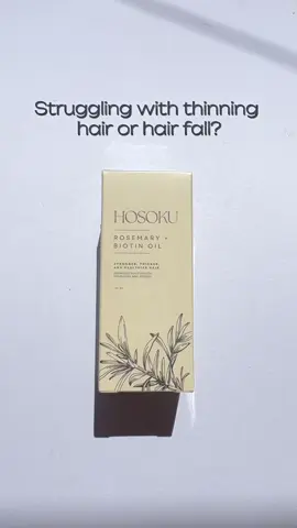 HOSOKU Rosemary + Biotin Hair Growth Oil #fyp #hosoku #hosokuminoxidilhairgrower #hosokuhairgrowth #hosokuhairjourney 