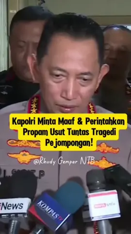 Kapolri Jenderal Listyo Sigit Prabowo akhirnya angkat bicara soal tragedi di Pejompongan, Jakarta Pusat (28 Agustus 2025 malam) di mana rantis Barracuda Brimob menabrak pengemudi ojol. Dalam keterangan resminya, Kapolri meminta maaf kepada keluarga korban dan masyarakat Indonesia. Ia menegaskan bahwa Polri tidak akan menutup-nutupi dan telah memerintahkan Kapolda untuk menangani korban serta Divisi Propam untuk mengusut tuntas peristiwa ini. Bahkan pada 29 Agustus 2025, Kapolri mendatangi langsung RSCM dan memeluk ayah korban sebagai bentuk simpati dan tanggung jawab moral. #KapolriMintaMaaf #JusticeForOjol #StopKekerasanAparat #TransparansiPolri #EvaluasiPolri