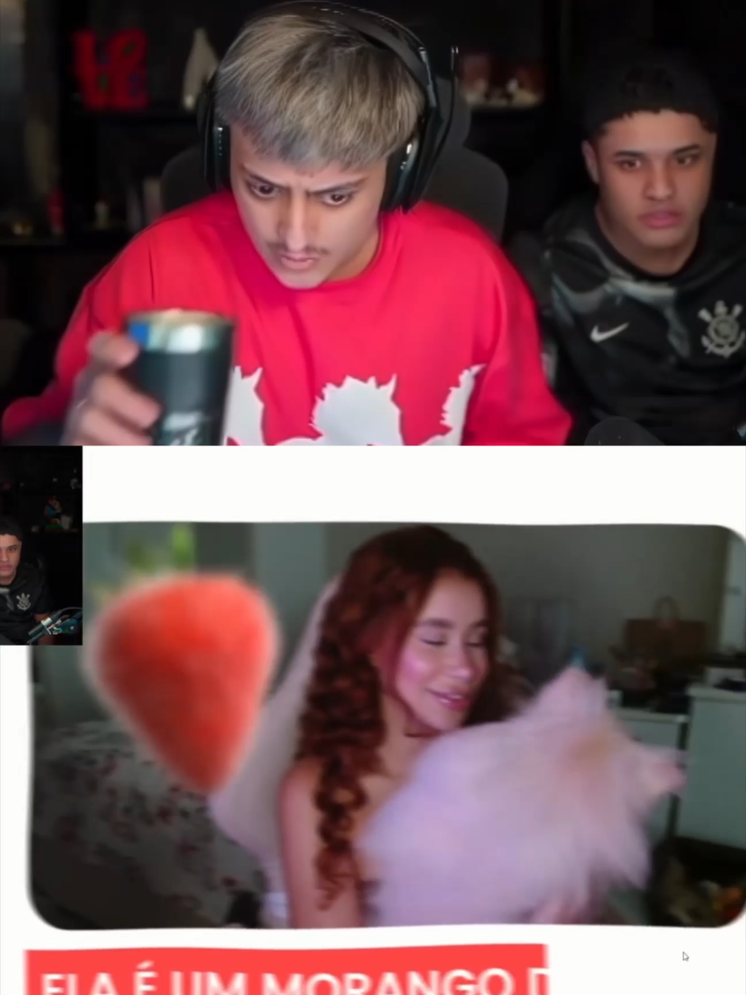 Dona Reagindo a minha meia edit, sem criatividade pra terminar essa, mas vou tentar, edit da @biacamposxr, musica do @povcain #morangodoamor #labubu