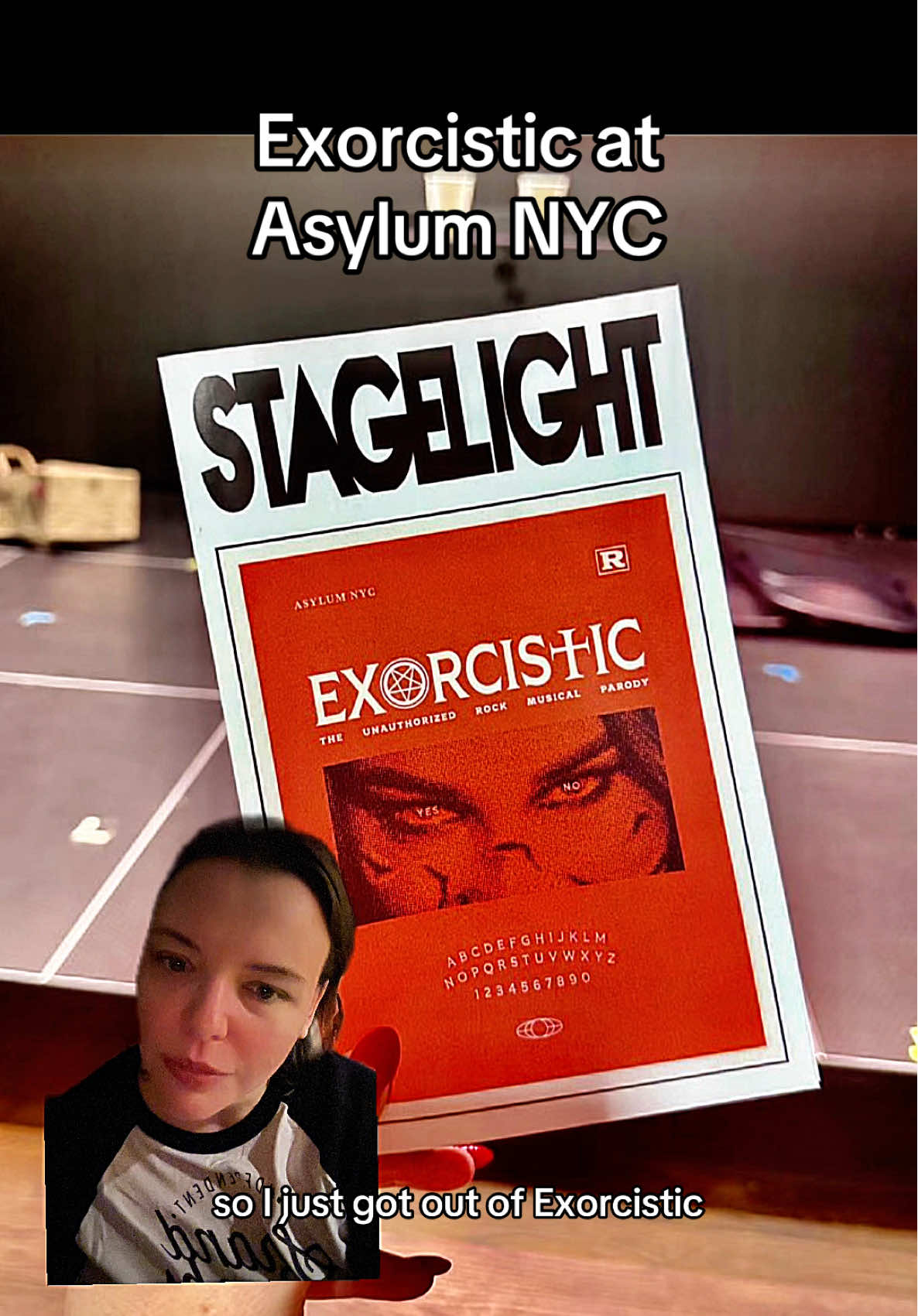 I had such a good time at @Exorcistic and can’t recommend it enough. Absolutely smart, hilarious stuff. #theexorcist #offbroadway #theatretok 