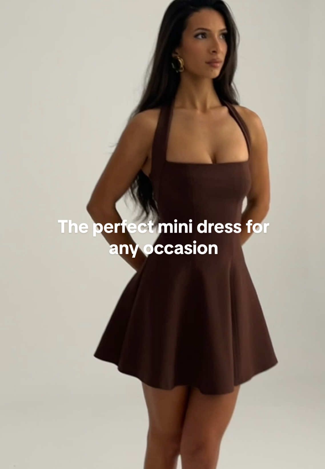 This will be my go to Spring dress! I love a mini you can dress up or down 🤎 #springfashion #minidress #browndress #OOTD #trending COMING SOON @MÉLANITHELABEL 