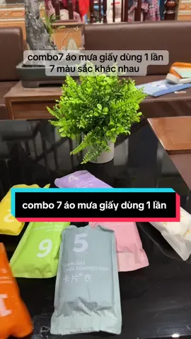 combo 7 áo mưa giấy dùng 1 lần . mn ra ngoài nhớ mang theo nha #aomuadung1lan #aomua #hangmoon16 