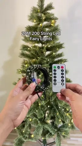 Grabe sobrang ganda ng Christmas String Led Fairy Lights na to 20M / 200Led lights na with remote control pa! 😍✨ #christmaslights #fairylights #christmasdecor #christmasdecorations 