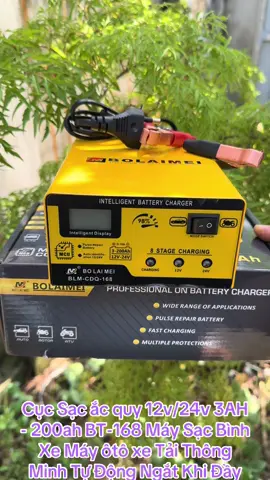 Cục Sạc ắc quy 12v/24v 3AH - 200ah BT-168 Máy Sạc Bình Xe Máy ôtô xe Tải Thông Minh Tự Động Ngắt Khi Đầy