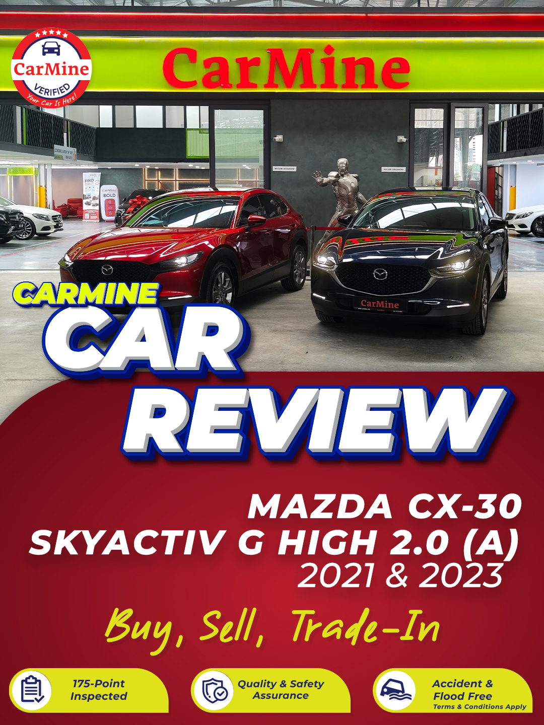 Want to try stylish compact SUV, comfy for daily drives and sporty for your weekend rides?  Choose Mazda CX30! Ready to feel the thrill? 🚗🔥 Book your test drive today! CarMine Flagship Showroom 📍Lot 83, Batu 4, Jalan Gombak, Kampung Kuantan, 53000 Kuala Lumpur, Federal Territory of Kuala Lumpur. #CarMineMalaysia #YourCarIsHere #KeretaMesraKeluarga #SUV #VolvoMalaysia #usedcarmalayia #keretaterpakai #carreview #carsofinstagram #keretaterpakai #keretamurah #MazdaCX30 #Mazda #keretacantik #TopUsedCarInMalaysia #car #fyp #foryourpage #carsofinstagram #carsoffacebook