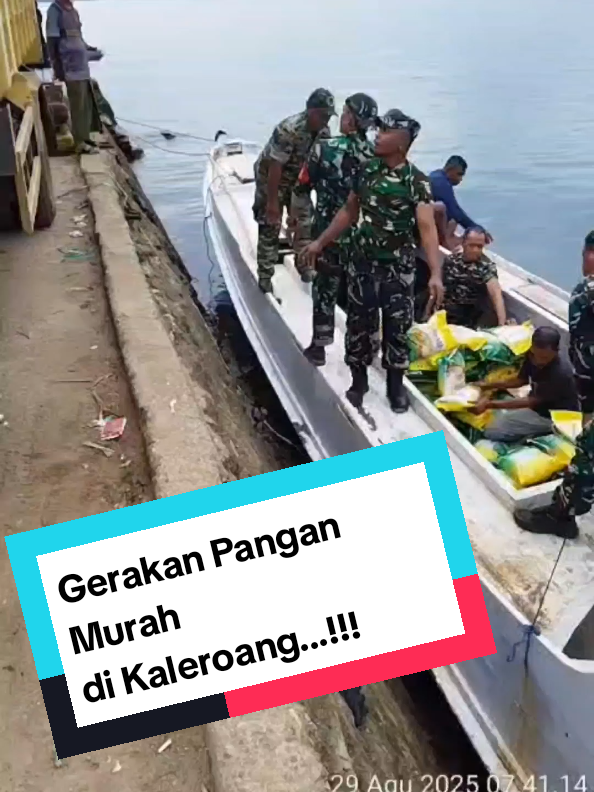 Koramil 1311-02/Bungku Selatan Bawa 10 Ton Beras, Hadirkan Gerakan Pangan Murah di Kaleroang #GerakanPanganMurah #TNIADUntukRakyat #Kodim1311Morowali #KoramilBungkuSelatan #BersamaRakyatTNIKuat