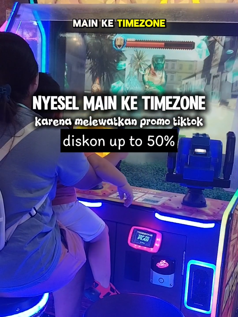 Pasti nyesel kalau main ke Timezone, top up vouchernya gak lewat tiktok. Karena diskonnya gede loh. Buruan klik tag lokasi di videoku ini yuk dan ambil promonya. #NEXTIMEZONE #NexAdventure #SummerGetaway #LiburanSeru #TiktokGOSchoolHolidayFest 