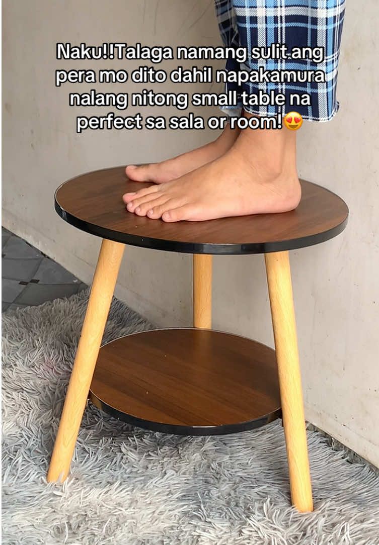 Napakamura mo nalang mabibili ang double layer table na ito.Plus aesthetic pa ang datingan. #smalltable #tableforroom #tableforlivingroom #table #muranggamitsabahay 