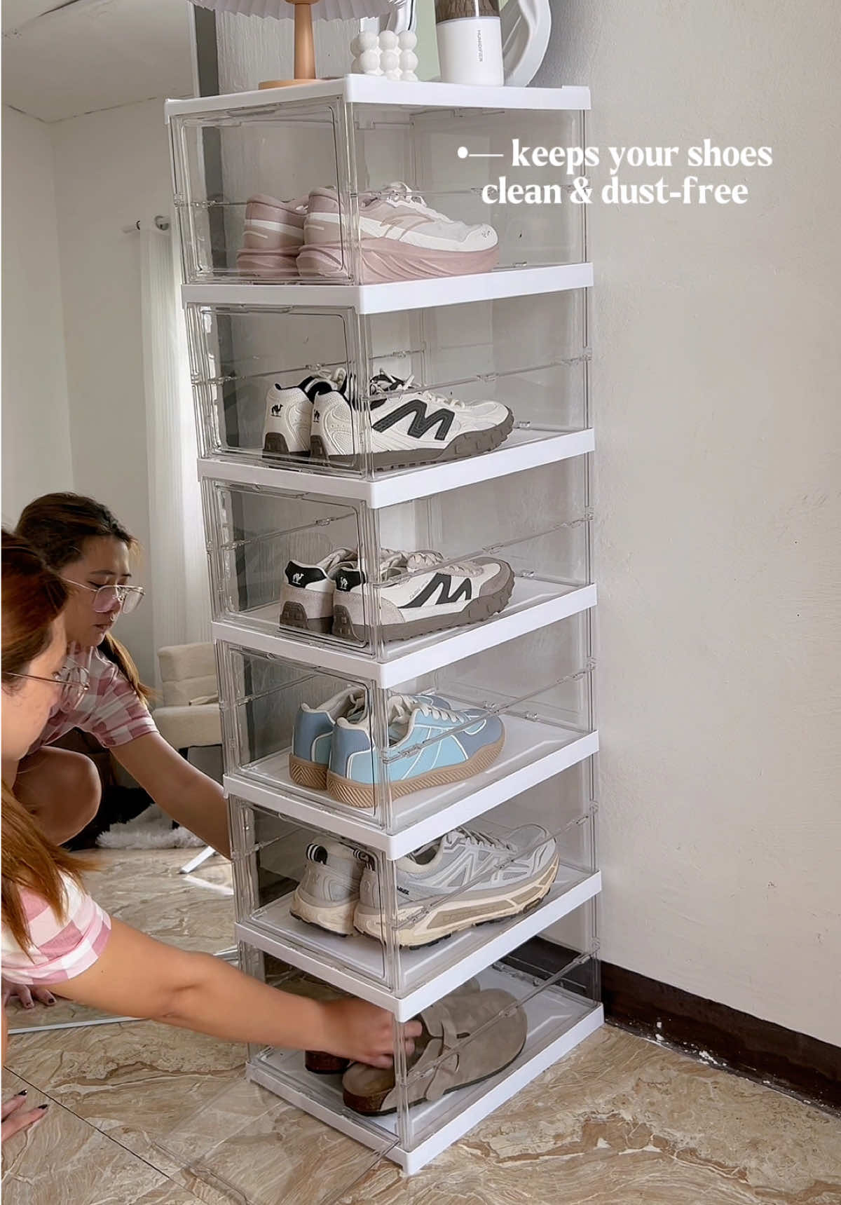 Got my dream transparent shoe box organizer! Sobrang ganda🥹 #shoerackorganizer #transparentshoerackorganizer #acrylicshoebox #foldableshoerack #shoesorganizer 