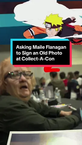 I surprised the voice of Naruto as well as the legend Principal Perry with an old photo from the Internet at @Collect_A_Con . #anime #oldphoto 