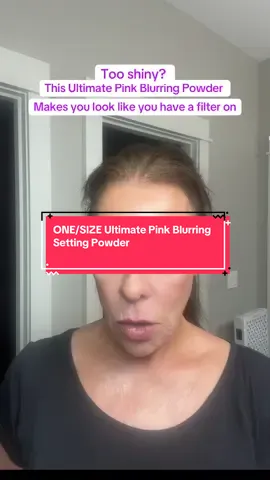 Im just obsessed with with this  pink ONE/SIZE Ultimate Blurring Setting -24-HR Shine Control, All-Day Wear, Blurring & Brightening Loose Powder! @ONE SIZE BEAUTY #onesizebeauty #onesizebeautysettingpowder #maturebeauty #matureskinmakeup                       One size setting powder 