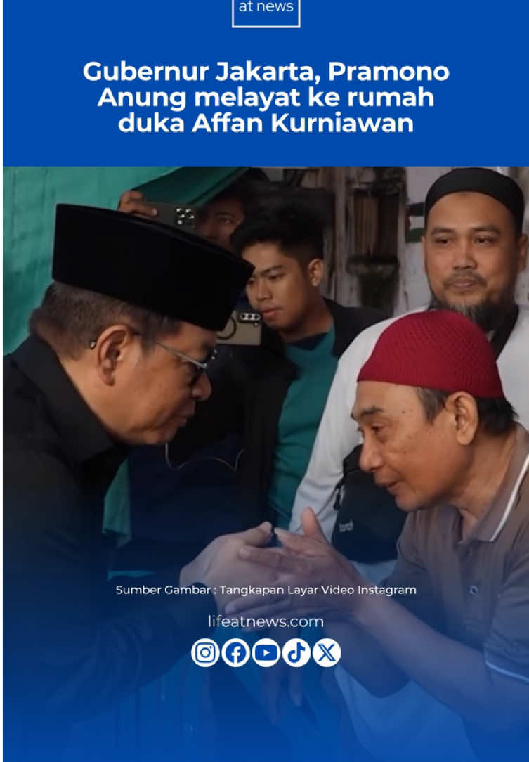 Gubernur DKI Jakarta Pramono Anung Wibowo melayat ke rumah duka Affan Kurniawan, pengemudi ojek online (ojol) yang tewas terlindas kendaraan Barracuda milik Brimob saat demo di DPR RI berlangsung ricuh pada Kamis, 28 Agustus 2025. #Gubernur #Jakarta #PramonoAnungWibowo #Ojol #AffanKurniawan
