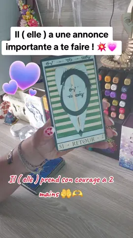 Il ( elle) a une annonce importante a te faire ! 🗣💥❤️ il ( elle) prend son courage a 2 mains 🙏🤲🫶💗 #voyance #tiragedecartes #cartomancie #energiedujour #guidancedujour 