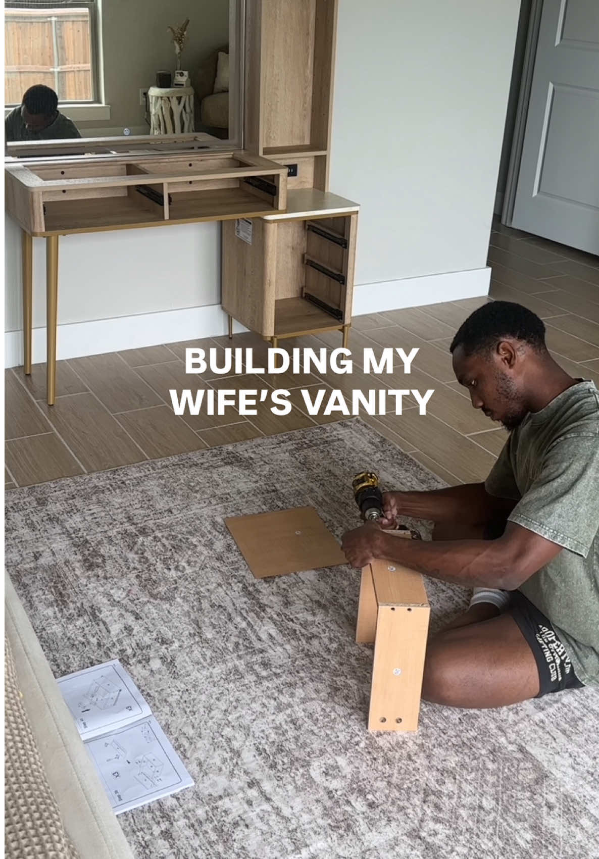 Wifey buys I build 😅  Gonna need a chiropractor appointment bought every other purchase with the way this building feels on my back 🥲  #husbandduties #homedecor #married #married #building 