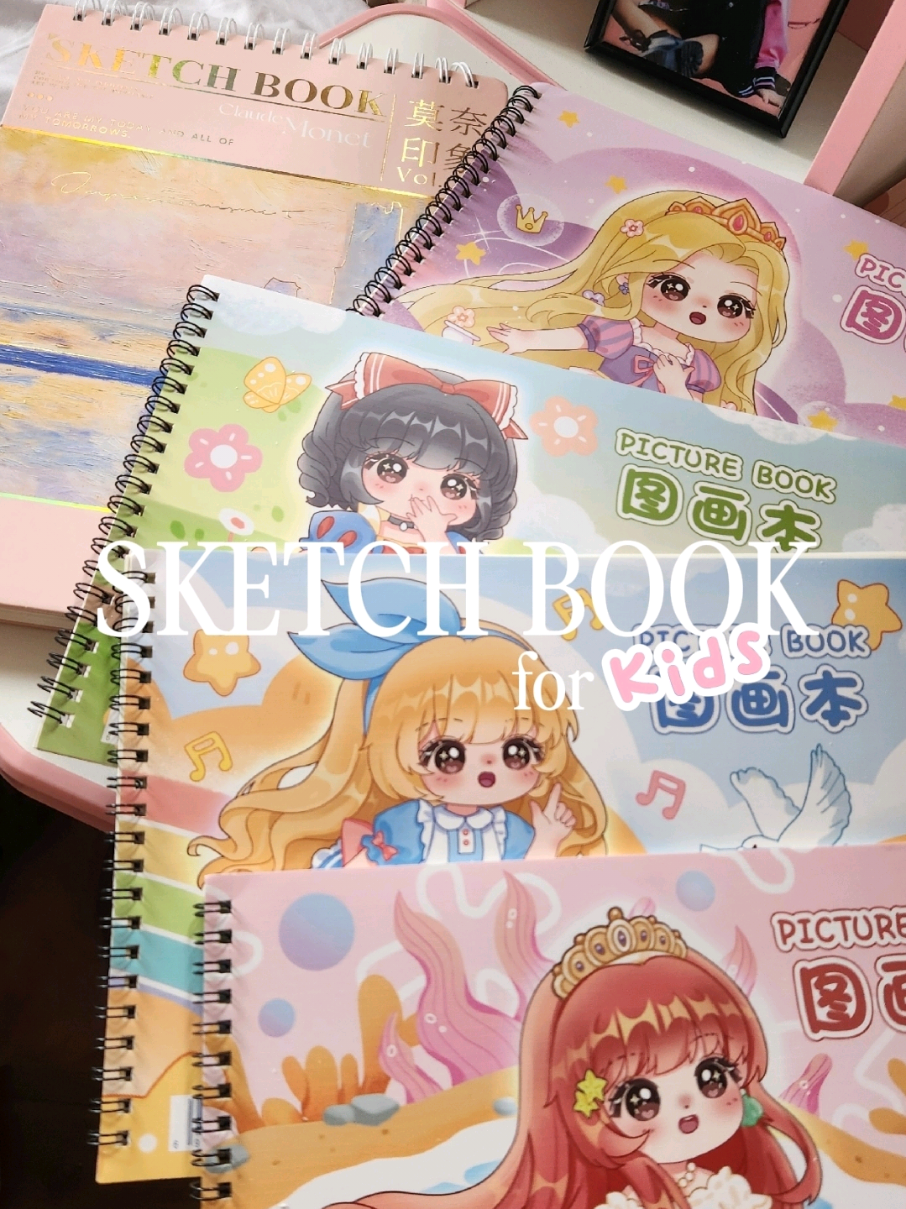 Sketchbook / drawing books for kids! 📒🖍️ #sketchbook #drawingbookforkids #weeklyplanner #planners #stationery 