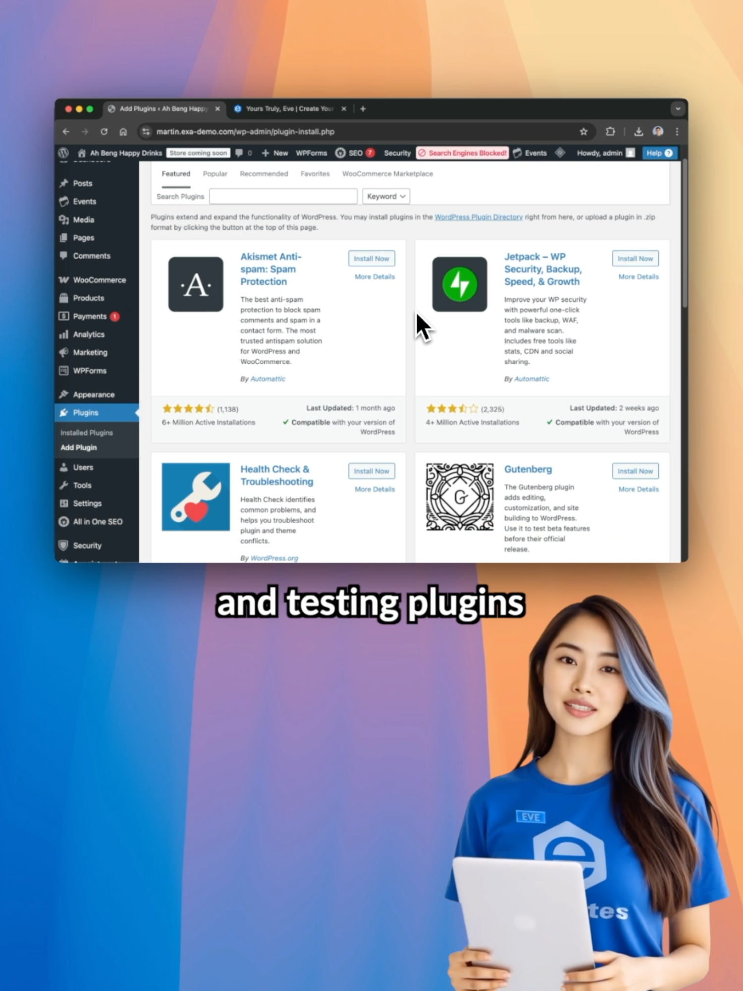 Did you know too many plugins can slow down or even crash your site? Many beginners keep installing and testing plugins—without deactivating or uninstalling them. The more plugins you stack, the higher the risk of conflicts, instability, and poor performance. With Exabytes AI Hosting, your site can handle multiple plugins—but remember: keep it clean, only use what you need, and your website will run faster and smoother. Try Exabytes AI Hosting now. Or chat with me, Eve. #AIHosting #Exabytes #GROWDigital