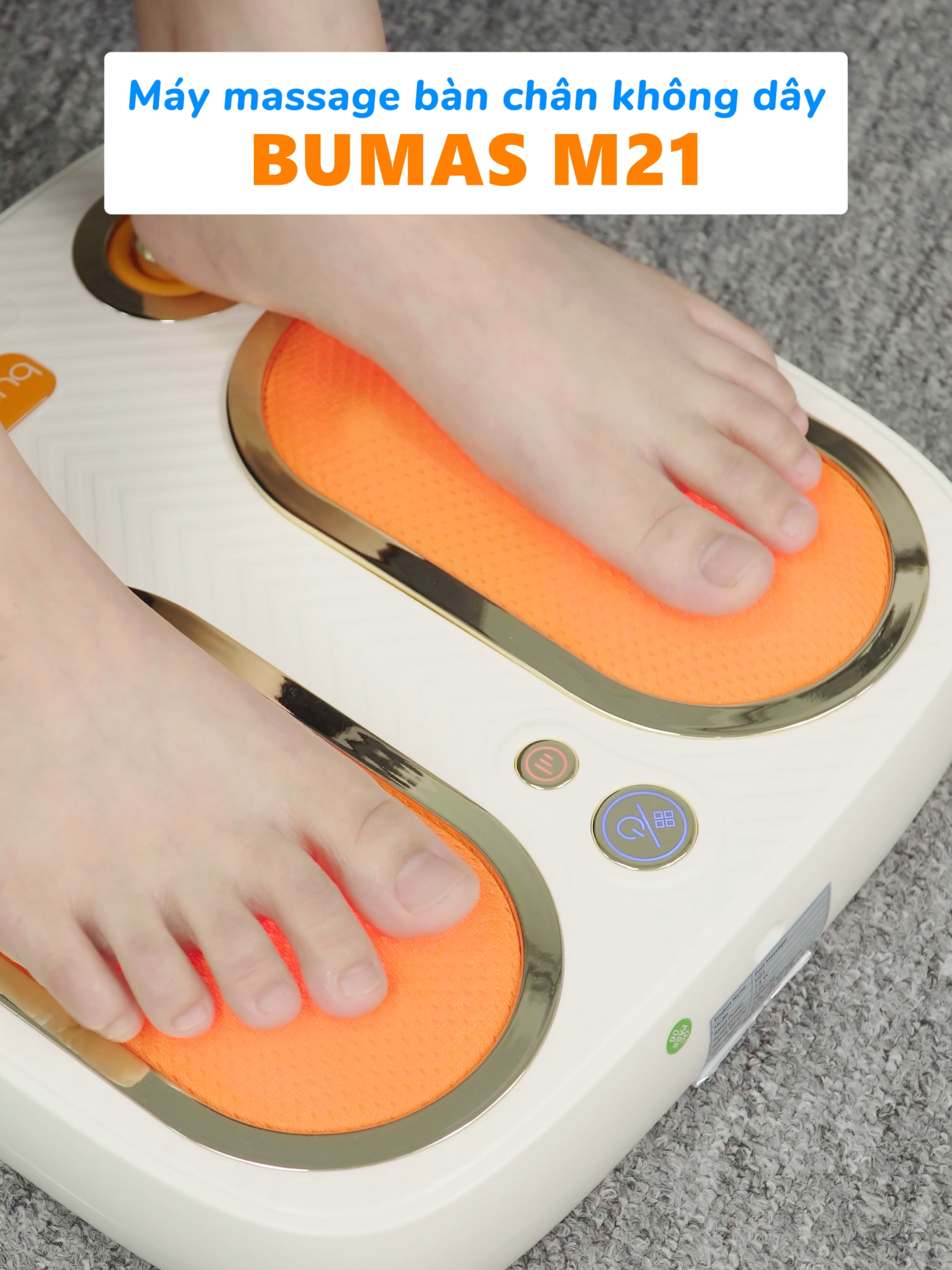 Nối tiếp sự thành công của Máy Massage Bàn Chân BUMAS M15, BUMAS cho ra mắt Máy Massage Bàn Chân Không Dây BUMAS M21 tiện lợi, nhỏ gọn, mạnh mẽ 👍 #bumas #massage #TikTokShop #muasamcungtiktok #maymassagechan #BUMASM21