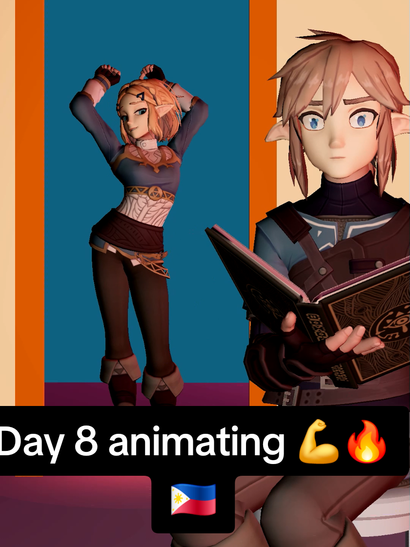 Day 8 Animating 💪Animated this in one hour for fun... Also class starts for me now ...  Felt inspired by Mirabeau(one of my favorite animators) :) #34 #zelda #animation 