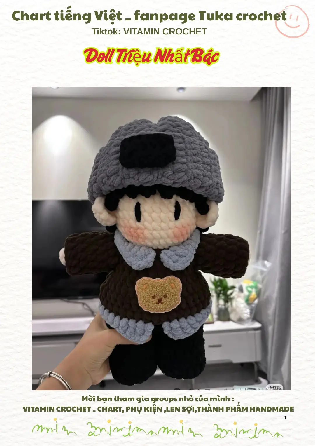 thêm 1 bé doll kute nữa nà  lâu quá ko dịch doll nhưng xinh lắm á  #handmade #crotchet #chartdichtiengviet #chartmockhoa #chartTiếngViệt #DIY #chartdich #chartmoclen #chartfree #lenhandmade 