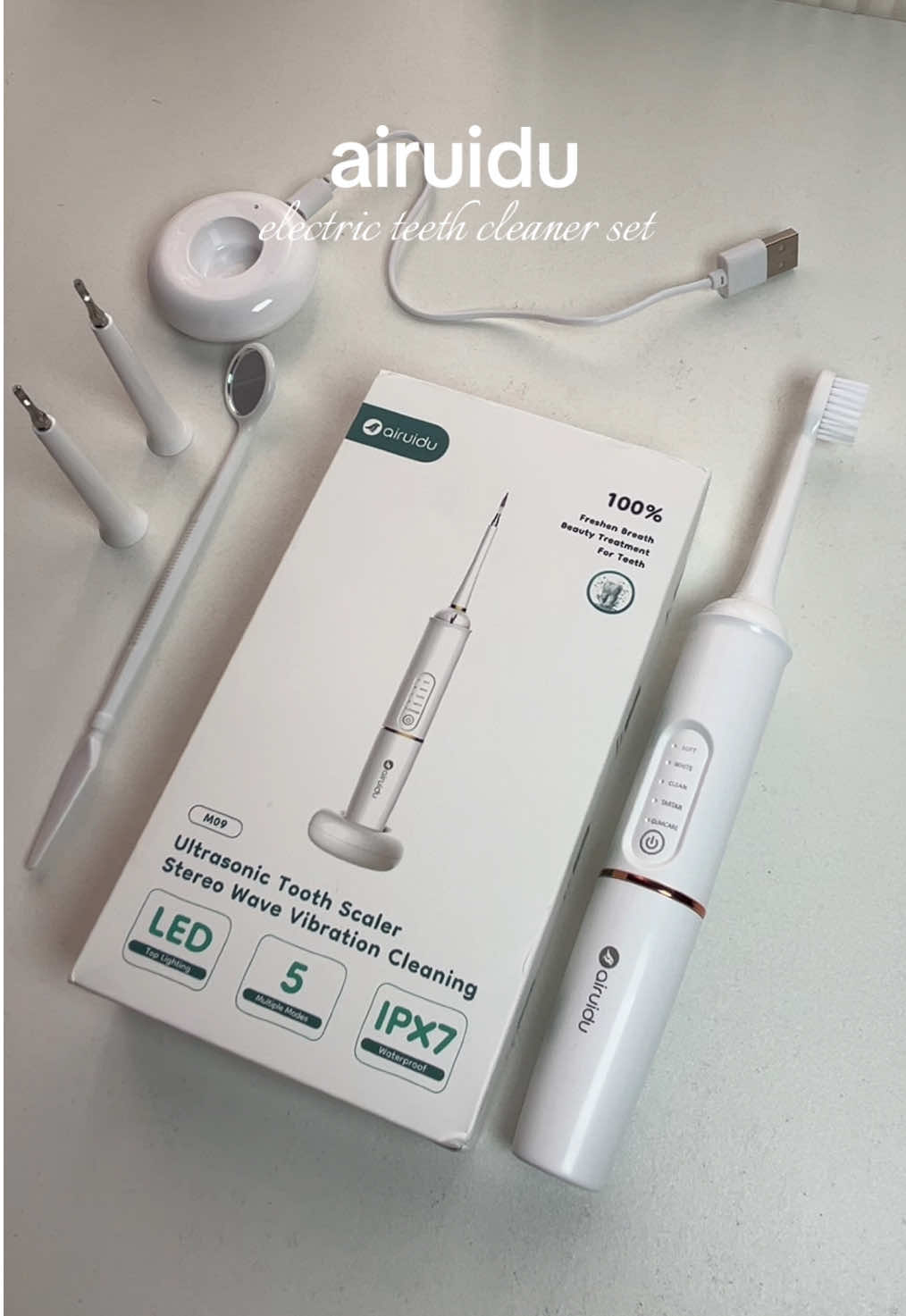 Kaya mo na tanggalin sa bahay ang tartar mo! Set na 'to! 🦷😁 #Airuidu #AiruiduElectricToothbrush #ElectricToothbrush #TeethCleaning #UltrasonicToothCleaner 
