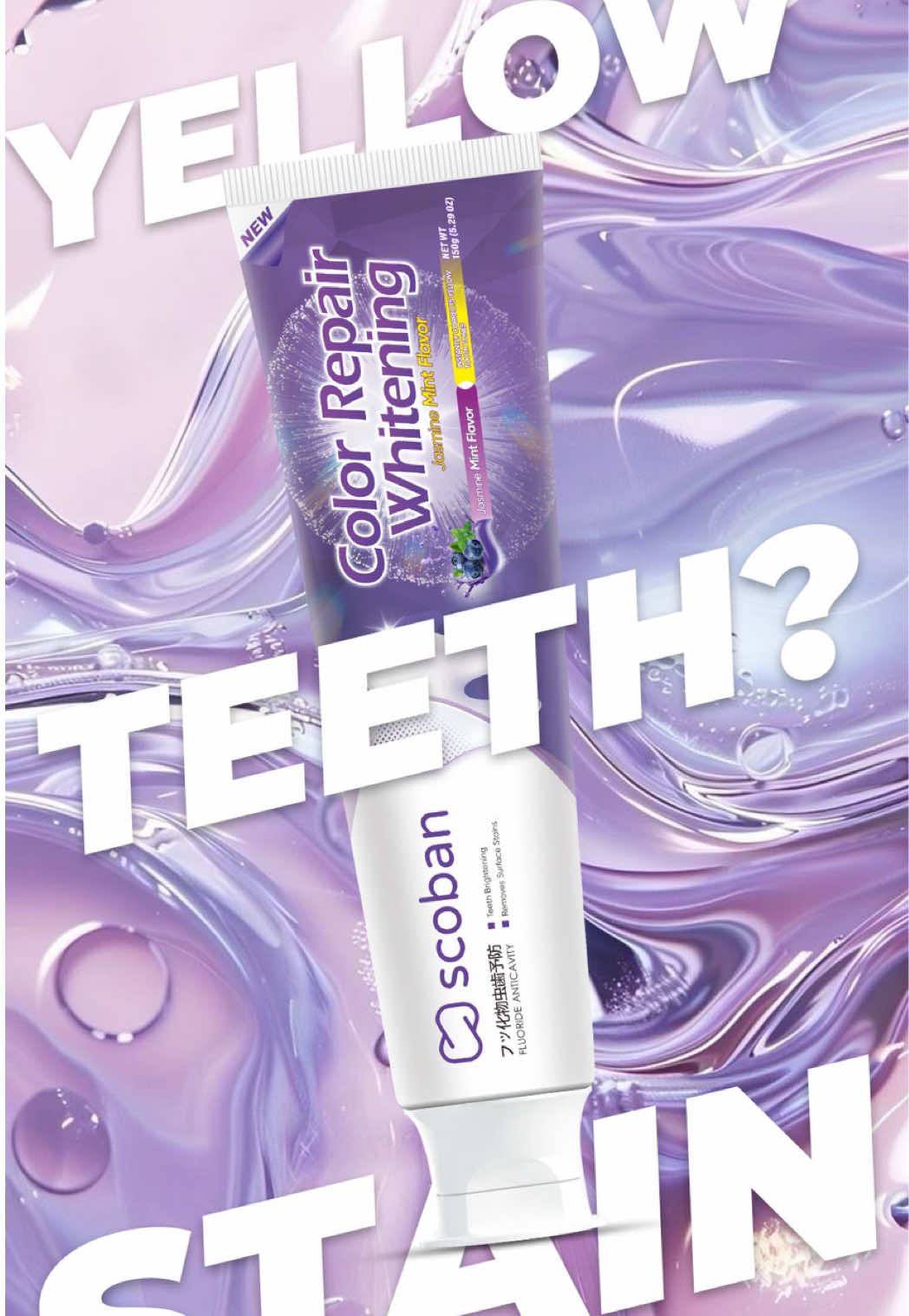 Say goodbye to stains, hello to confidence. Scoban Whitening for your perfect smile 🦷🪥#scobantoothpaste #fypmalaysia #oralcare #ugc #yellowteeth 