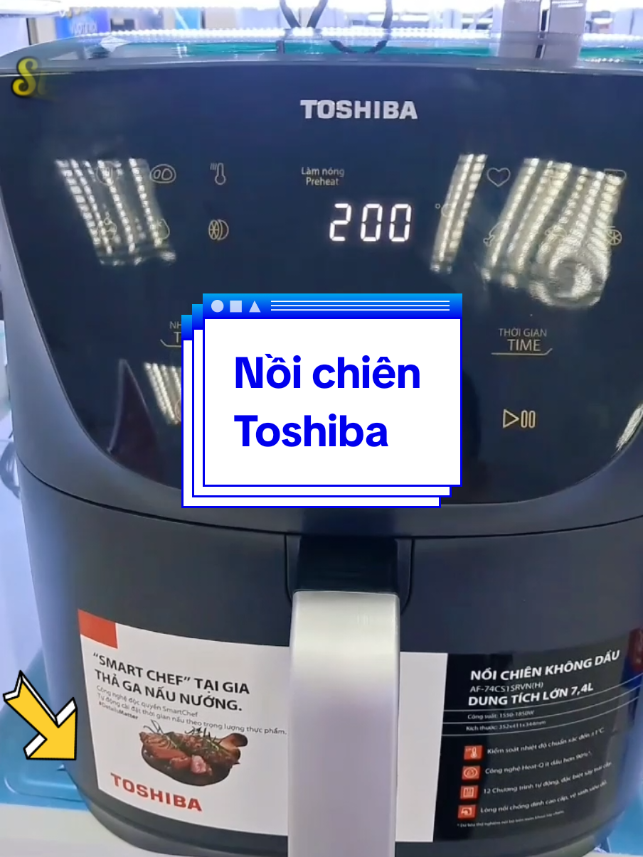 Nồi Chiên Không Dầu Toshiba 74CS1SRVN [ Chiên, Nướng, Rã đông ..]#xuhuong #tiktok #