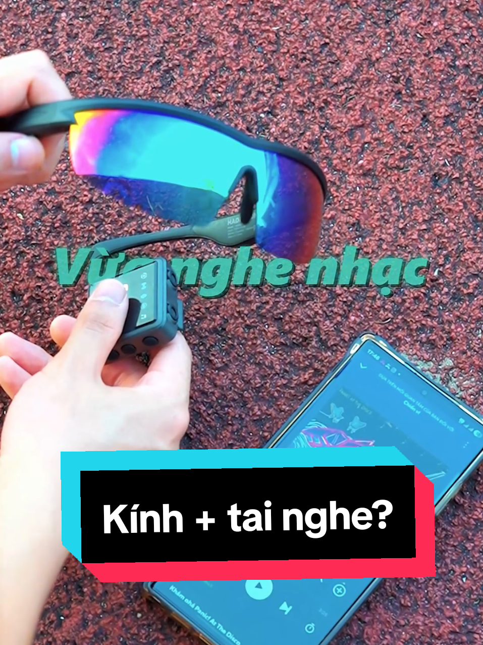 Review chi tiết Kính râm kết hợp tai nghe lần đầu ở VN #thedan #hadropro1 #Running #dapxe #chaybo @Hadrorun 