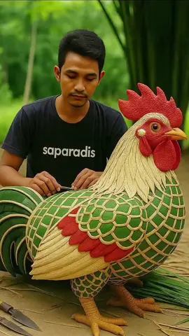 ayam jago - kerajinan tangan dari bambu #craft  #handicraft  #kerajinantangan  #bambu