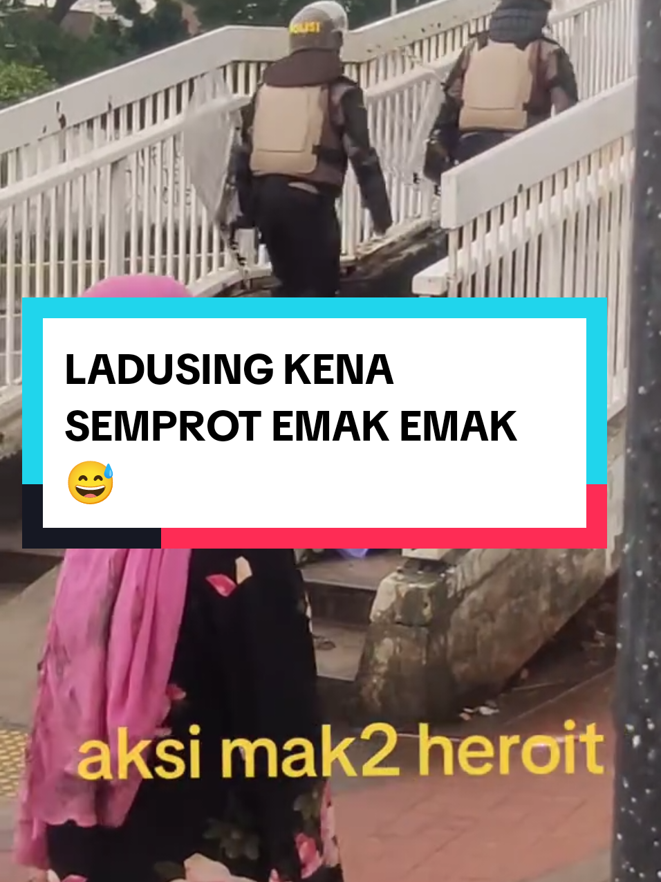 marahin aja Bu itu ladusing bandel emang🤣 #indonesia🇮🇩 #demo #emakemak #ngamuk #polisiindonesia 