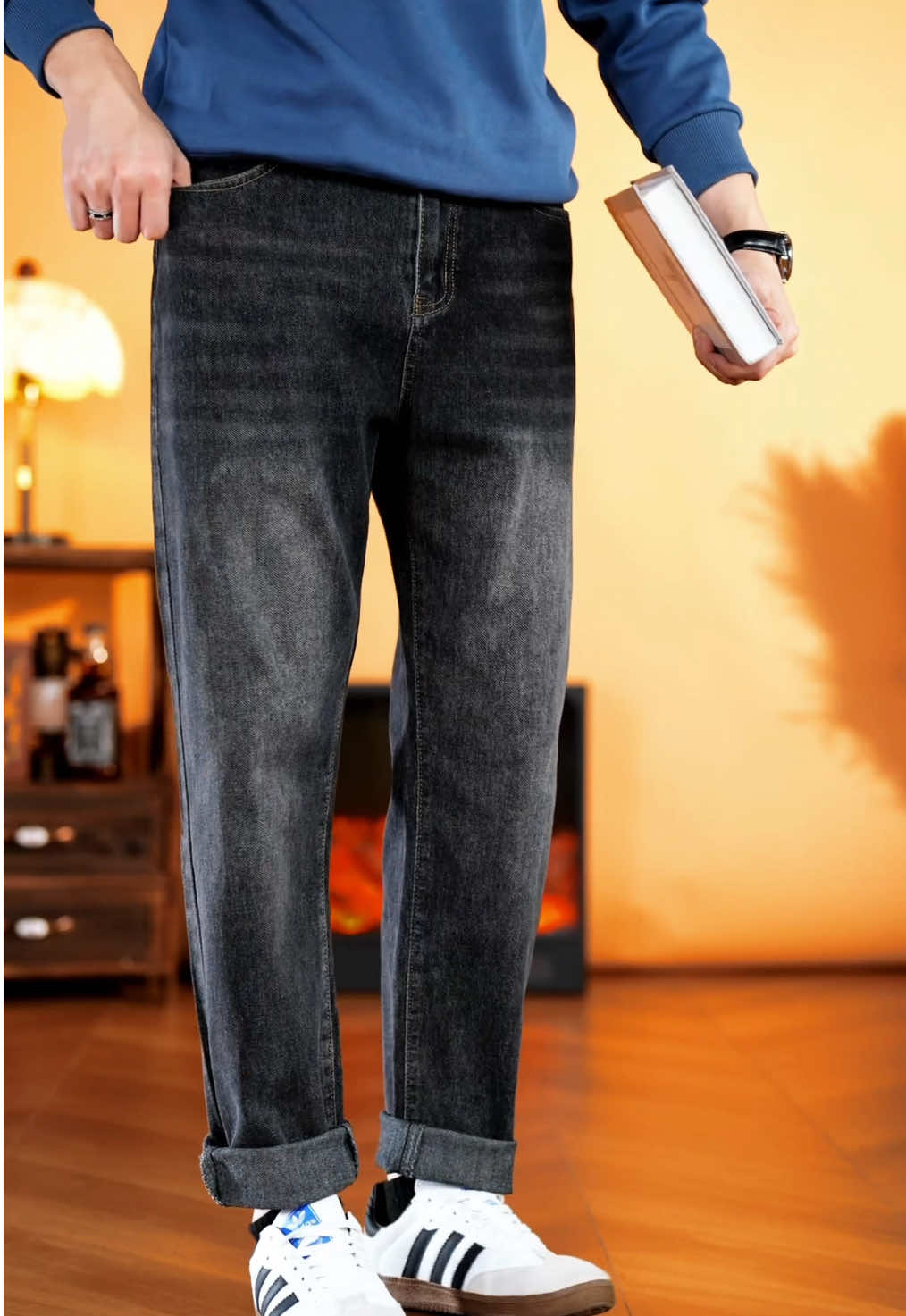 Quần Jean Suông Rộng Nam Wash Phối Retro Chất Vải Jean Denim mềm mịn #quanjean #quanjeannam #quanongrong #viralvideo #xuhuong 