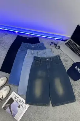 #unisexloosedenimshorts  #widelegshorts #jeanscasual  #fypviralシ #creatorsearchinsights 
