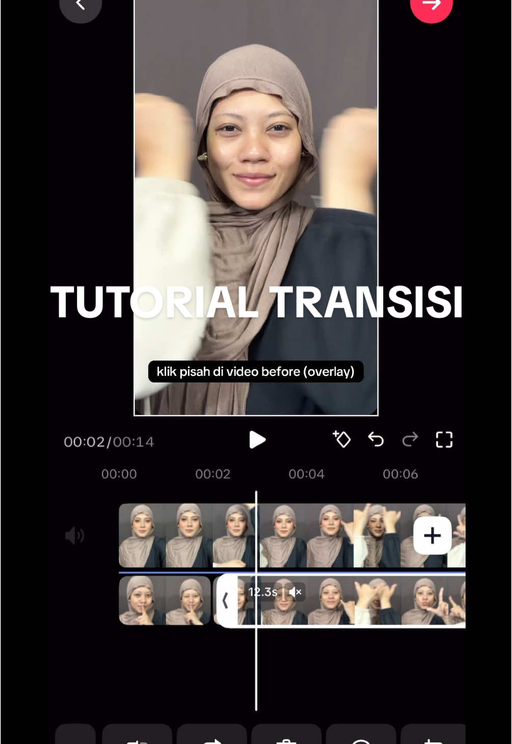 Tutorial Transisi Jedag Jedug ceekk #MasyaAllah #tutorialsamauti #makeuptransisi 