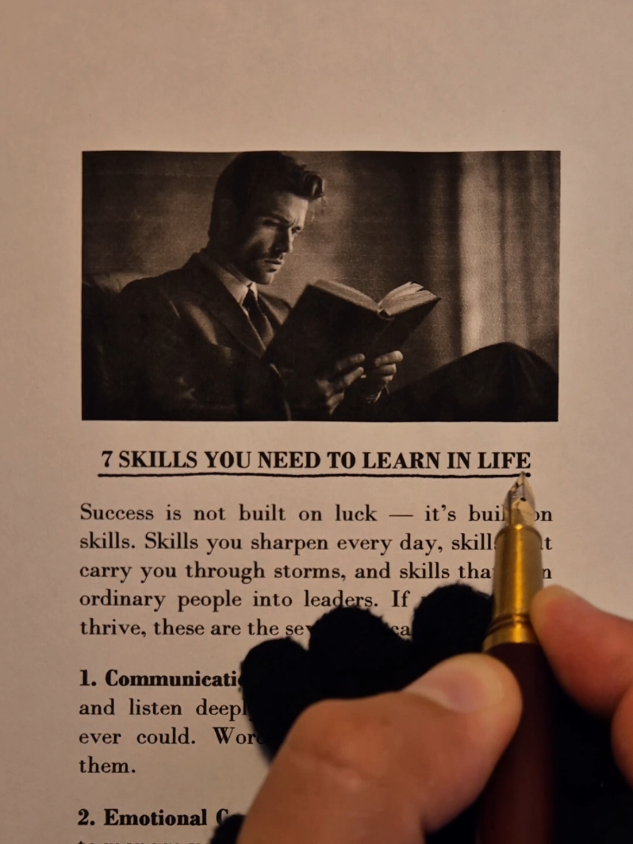 7 skills you need to learn in life ☝️ #motivation  #inspiration  #skills #learn  #life 