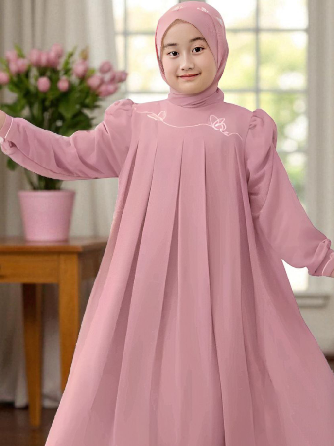 Kupu kids set khimar gamis anak perempuan usia 3-14 tahun#gamisanak #gamisanakperempuan #gamisanakmuslimah  #gamisanaksethijab  #fyp 
