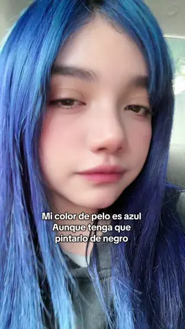 Mi corazón es azul 💙 #cambiodelook #hairblue #hairblack 