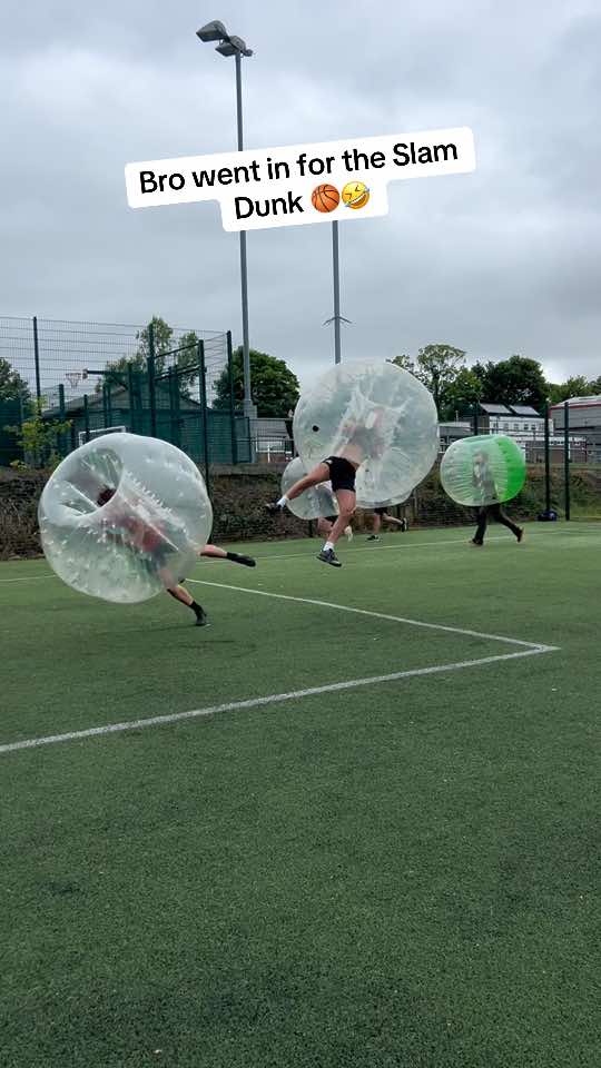 Your not Michael Jordan my guy  😂#spartacusbubblesoccer #bubblefootball #zorbing #footballfunny #viralvideos 