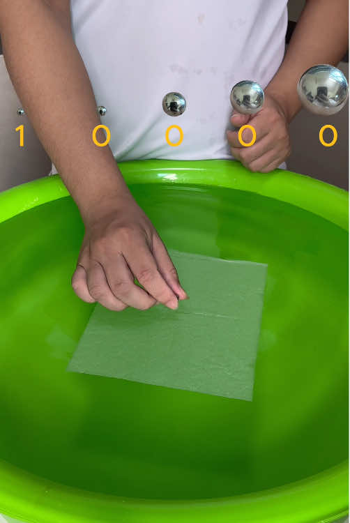 How much paper does it take to make the object float?#experiment #asmr 