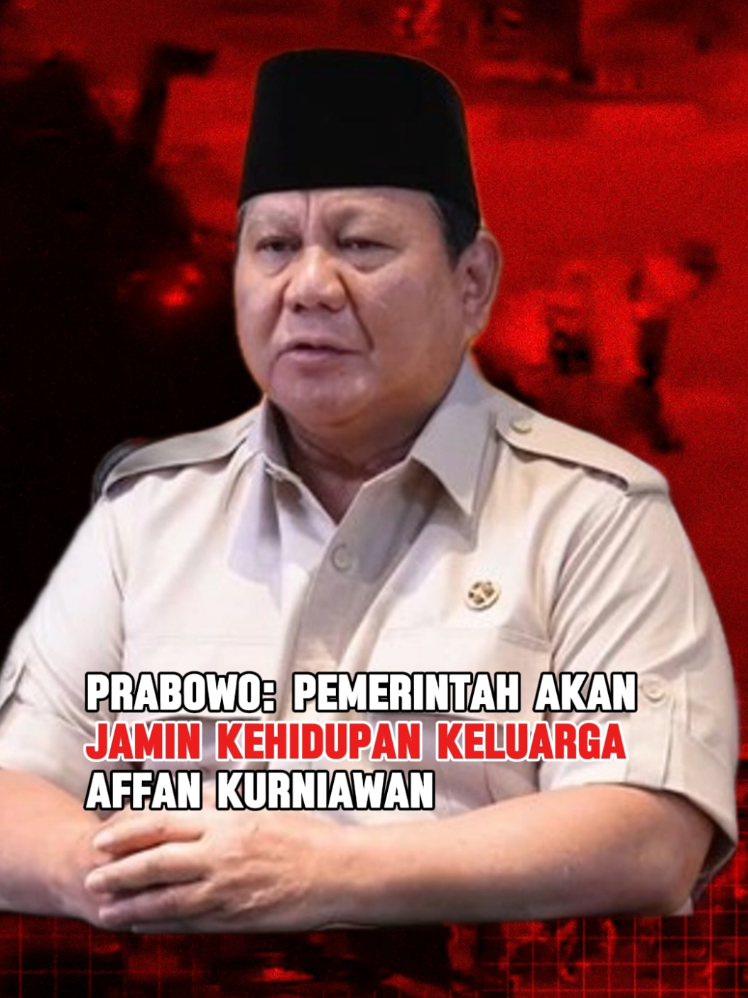 Towa News - Presiden Prabowo Subianto menyampaikan duka mendalam atas meninggalnya Affan Kurniawan, pengemudi ojek online, dalam insiden demonstrasi yang berujung anarkis di Jakarta, Kamis (28/8) malam. 