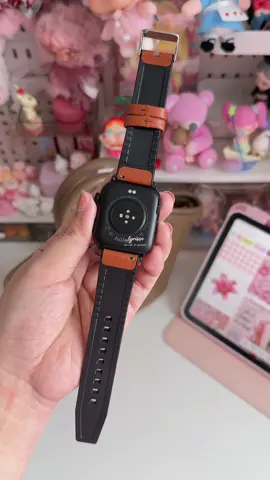 Aolom GTS 3 Amoled Display Smart Watch! The leather strap looks elegant 💖 #aolonwatch #smartwatch #fitnesswatch #watch #giftideas 