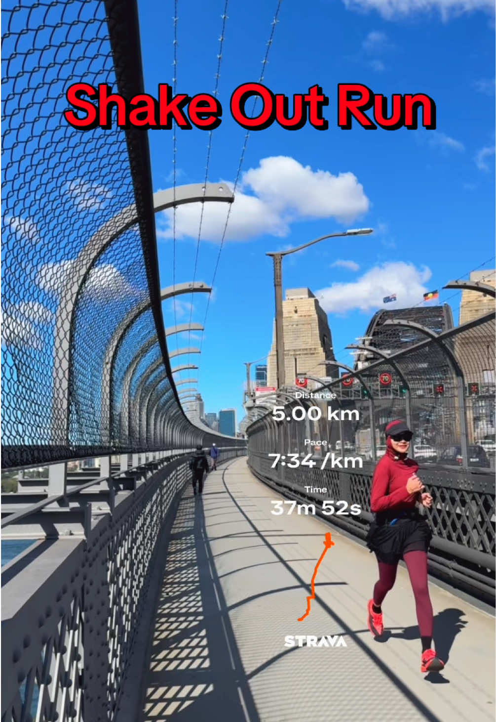 Nyobain lari dijembatan persiapan race besok lusa 💃🏻 #livinginsydney  #sydney  #Running #sydneyharbour  #runninggirl 