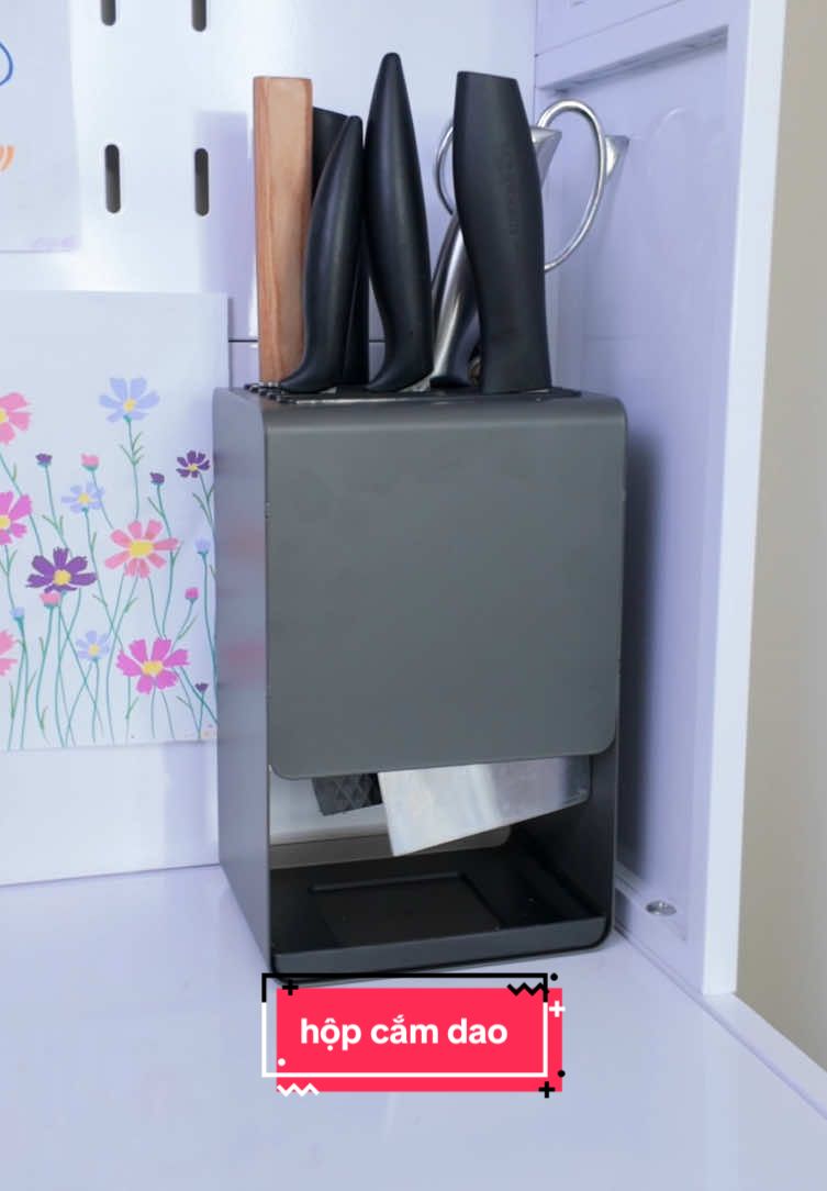 Hộp cắm dao này nhìn sang, dễ vệ sinh, không bị đọng nước lại bên dưới | Hộp cắm dao Kichin | Nhân check #review #nhancheck 