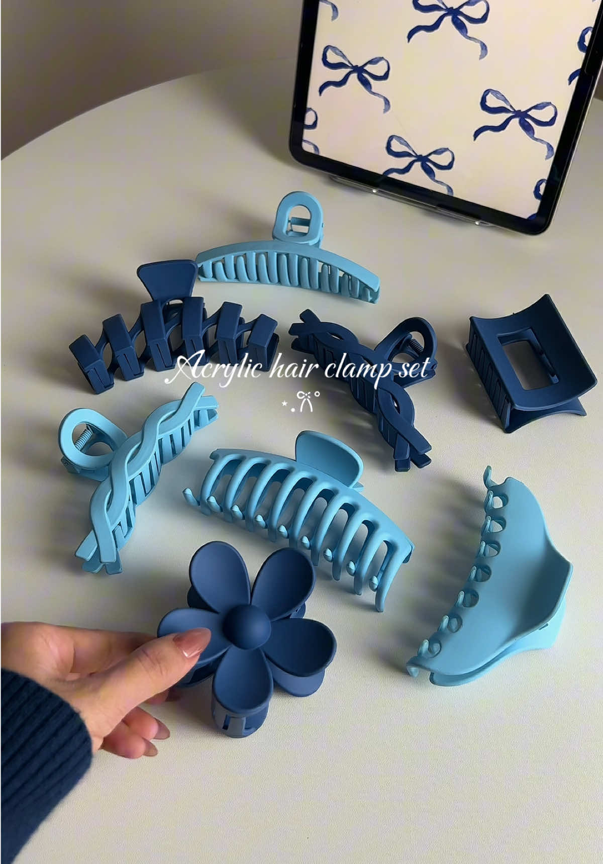 pov you love blue 💙💫 #hairaccessories #hairclip #hairclamp #blueaesthetic #giftideas 