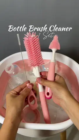 3 in 1 set baby bottle brush set for babies! #bottlebrushset #babyessentials #3in1bottlebrush #nestingmommas #babyneeds 