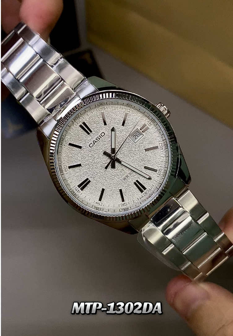 MTP1302DA , bản mặt trắng vân cát nối bật , size 38mm dễ lên tay #xuhuong #sownwatch #dongho #donghochinhhang #donghonam 