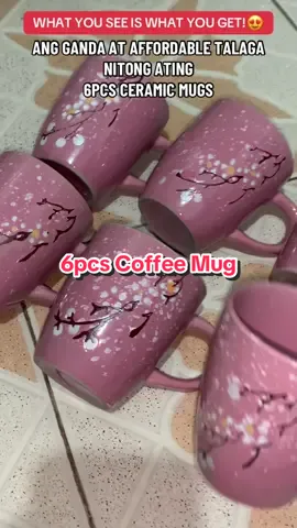 #6pcscoffeemug #ceramicmug #sakuramug #6pcsmug #homeneeds 