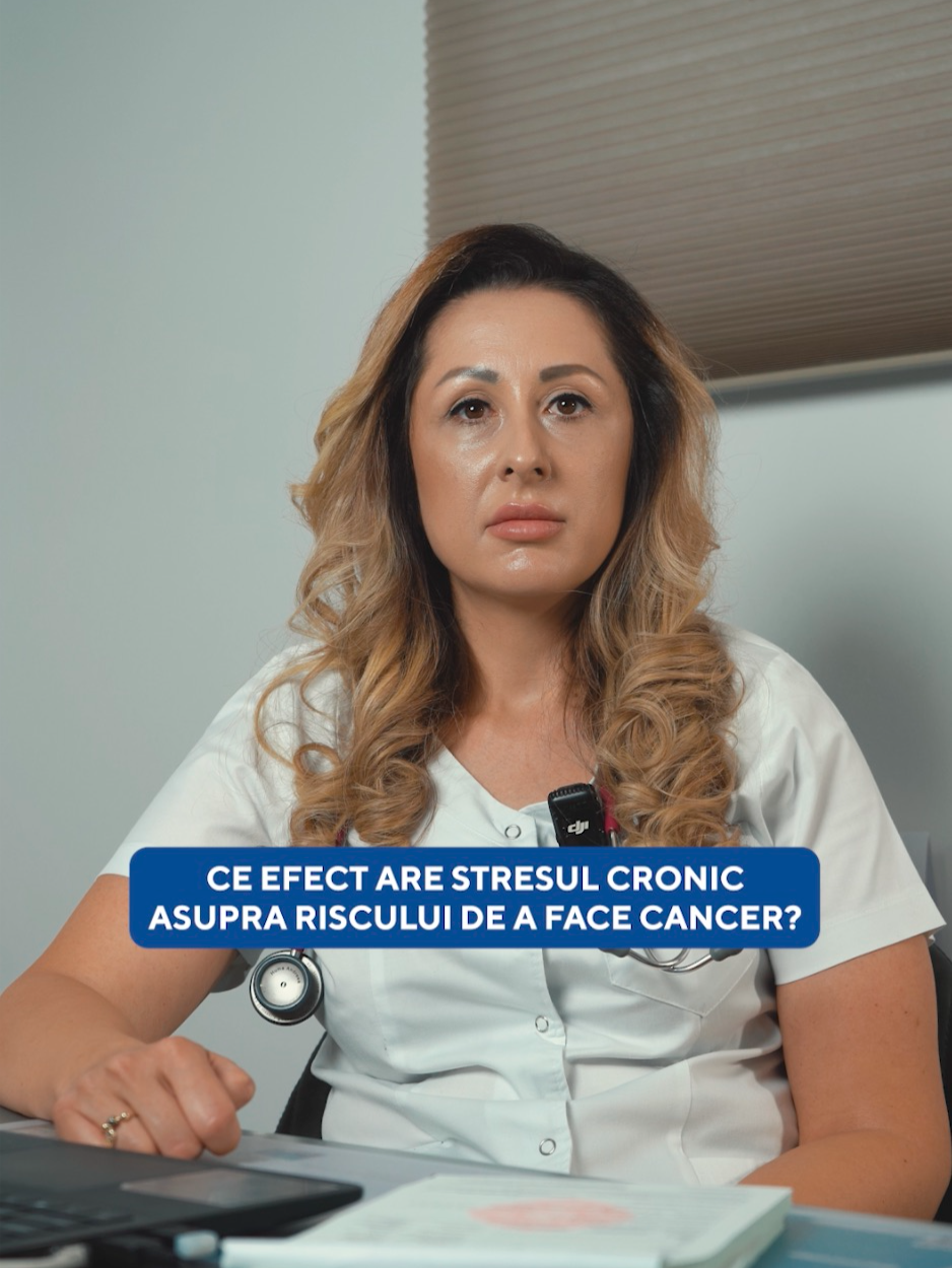 Stresul prelungit slăbește sistemul imunitar, favorizează inflamația și comportamentele nesănătoase care cresc indirect riscul oncologic. Dr. Mirea Andreea, medic specialist oncolog, explică impactul stresului asupra sănătății și de ce controlul lui este esențial în prevenția cancerului. 📍 MedLife Panduri - Str. Ion Atanasiu nr. 34  📞 021 9646 / 0731 806 118 #medlifepanduri #oncologie #clinicamedicalabucuresti