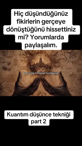 ✨ Kuantum Düşüncə Texnikası ✨ Heç düşündüyünüz fikirlərin gerçəyə çevrildiyini hiss etmisiniz? 🌌 Kuantum düşüncə texnikası, beynin gücünü enerji ilə birləşdirərək istədiyin reallığı yaratmaq sənətidir. 🔑 Əsas qaydası: 	•	Fikirlər enerjidir ⚡ 	•	Hisslər maqnitdir 🧲 	•	İnanc isə qapını açan açardır 🔑 💭 Nəyi düşünürsənsə, onu öz həyatına çəkirsən. Əgər qorxuya fokuslanırsansa, qorxduğun gəlir. Əgər sevgiyə, bolluğa və uğura fokuslanırsansa, onlar sənə doğru axır. Unutma: Reallıq sənin içində başlayır. 🌱✨ #kuantumdüşüncə #enerjiyəçek #beyninqücü #fikirenerjidir #oyanış  