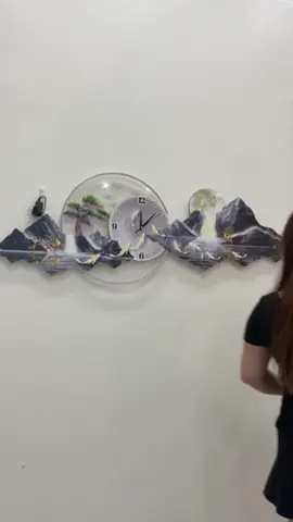 Tranh Đồng Hồ kết hợp đèn led sang trọng-decor nhà#tranhled3d 